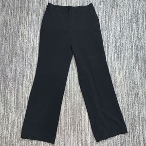 Laura Scott‎ Womens Size 10 Wide Leg Dress Pants Black Pockets Stretch